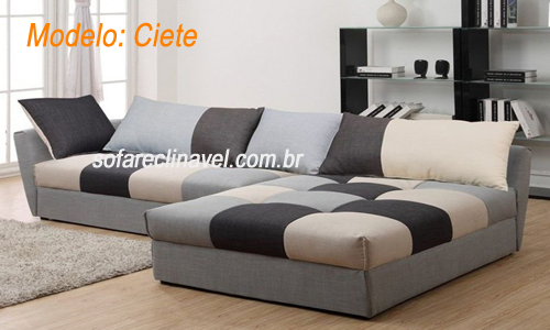 Sofá Chaise Pequeno Moderno e Confortável